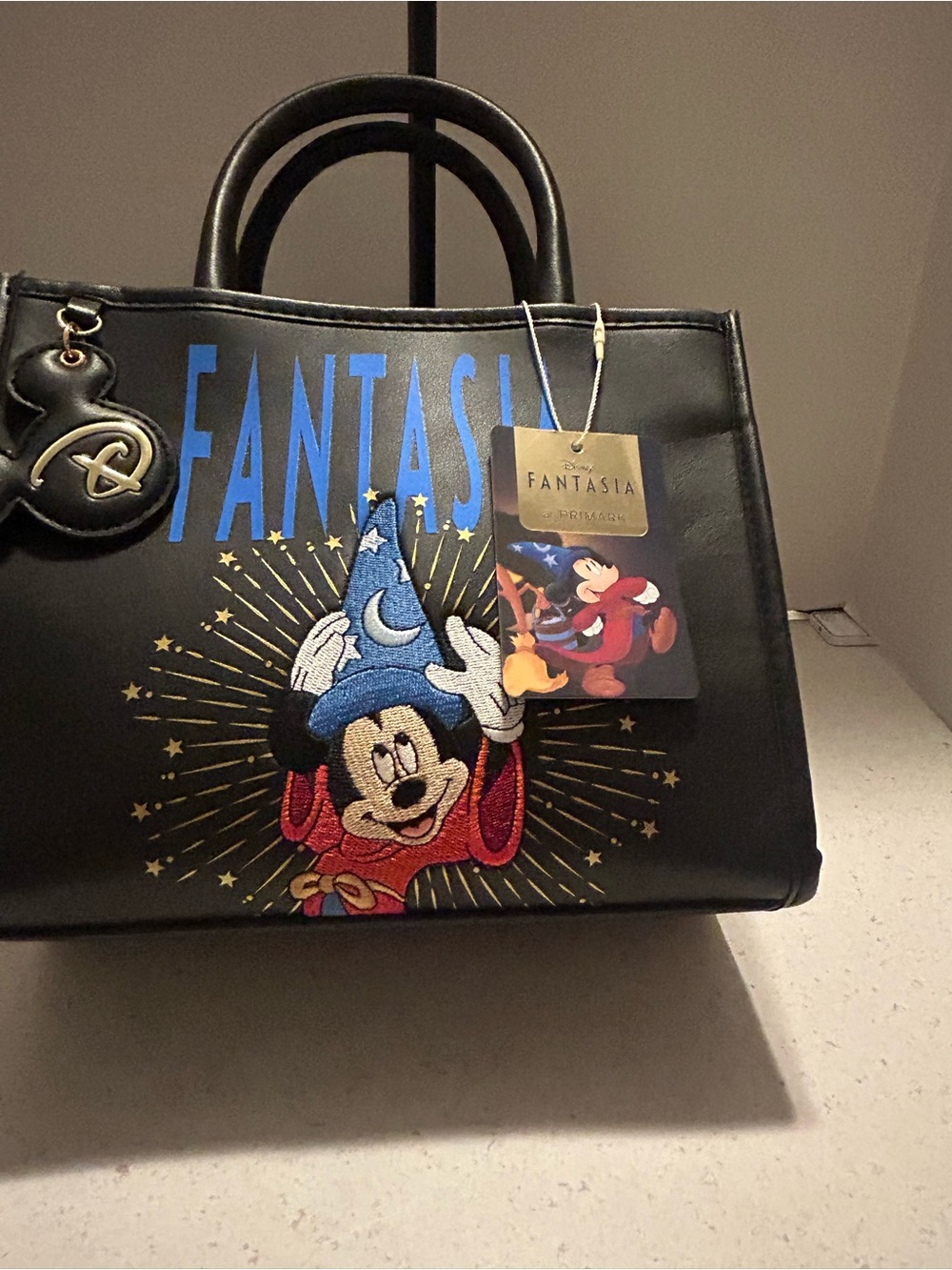 Disney Fantasia Black Embroidered
Mickey Sorcerer Tote Bag - Picture 8 of 11